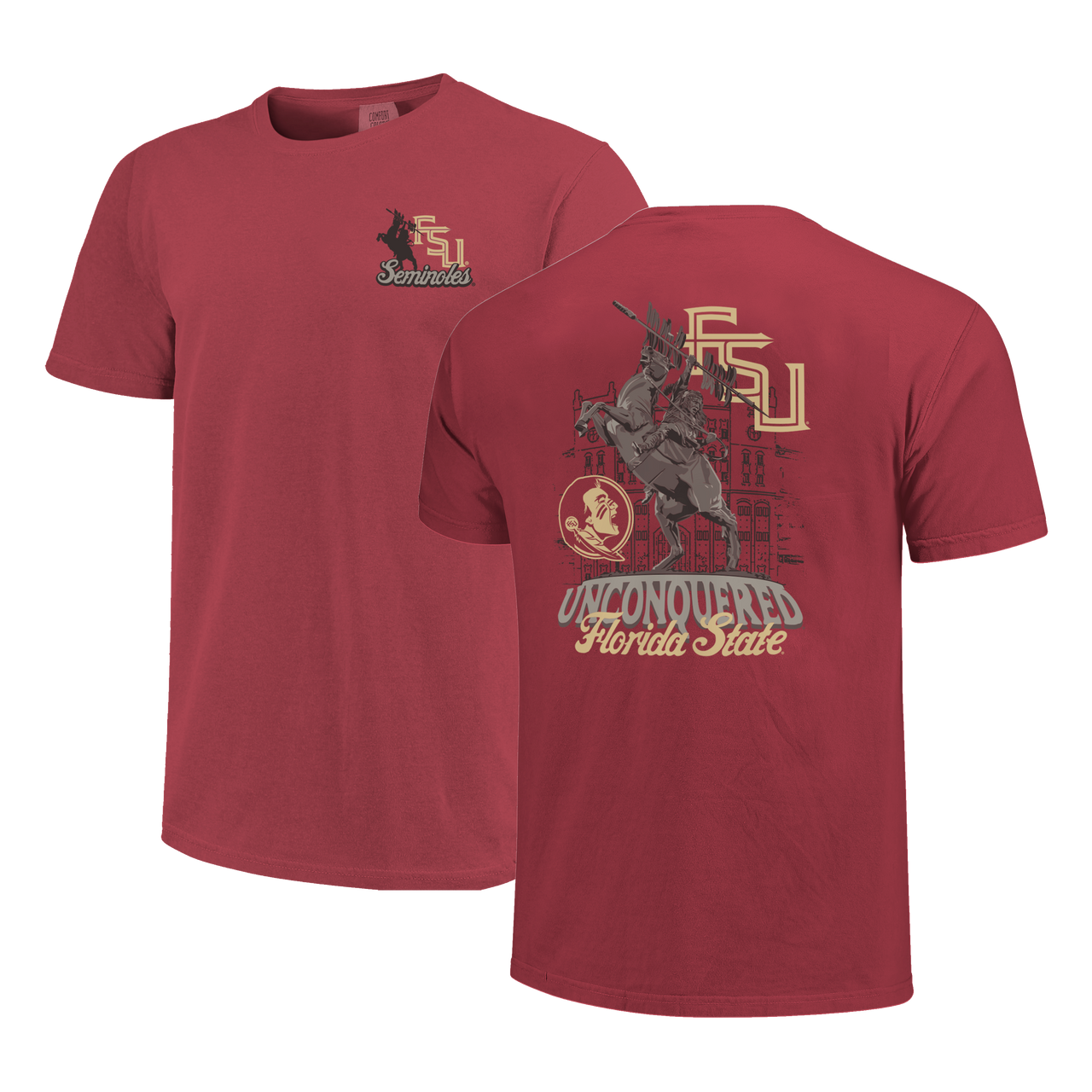 Florida State Seminoles Unconquered Statue Garnet Tshirt