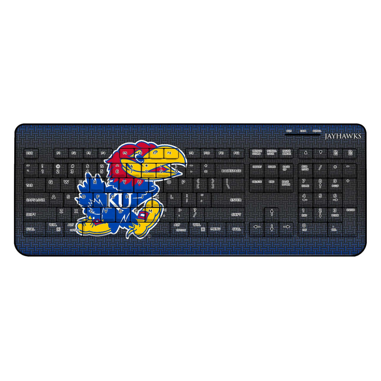 Kansas Jayhawks Linen Wireless USB Keyboard-0