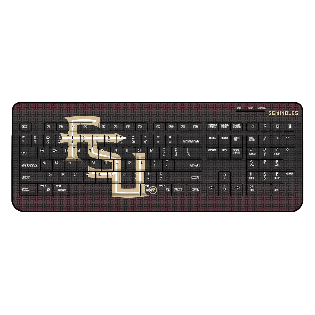 Florida State Seminoles Linen Wireless USB Keyboard-0