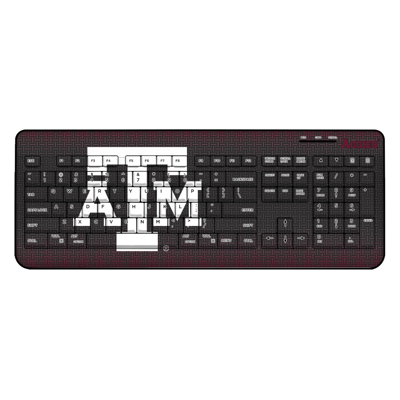 Texas A&M Aggies Linen Wireless USB Keyboard-0