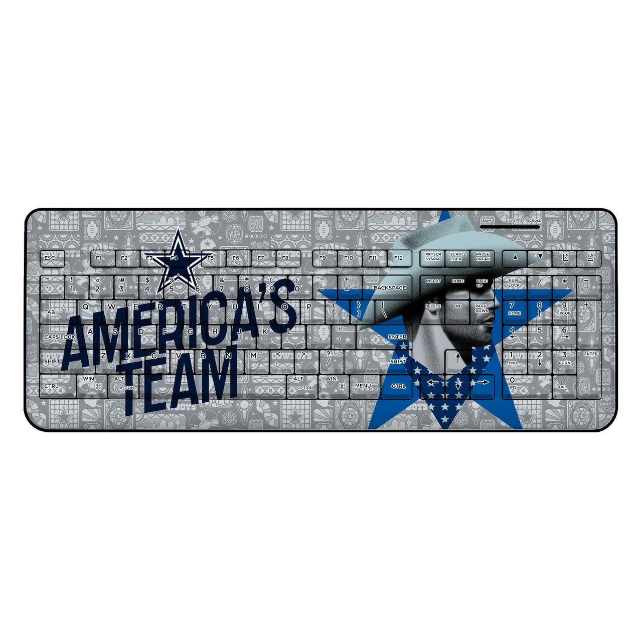 Dallas Cowboys 2024 Illustrated Limited Edition Wireless USB Keyboard-0