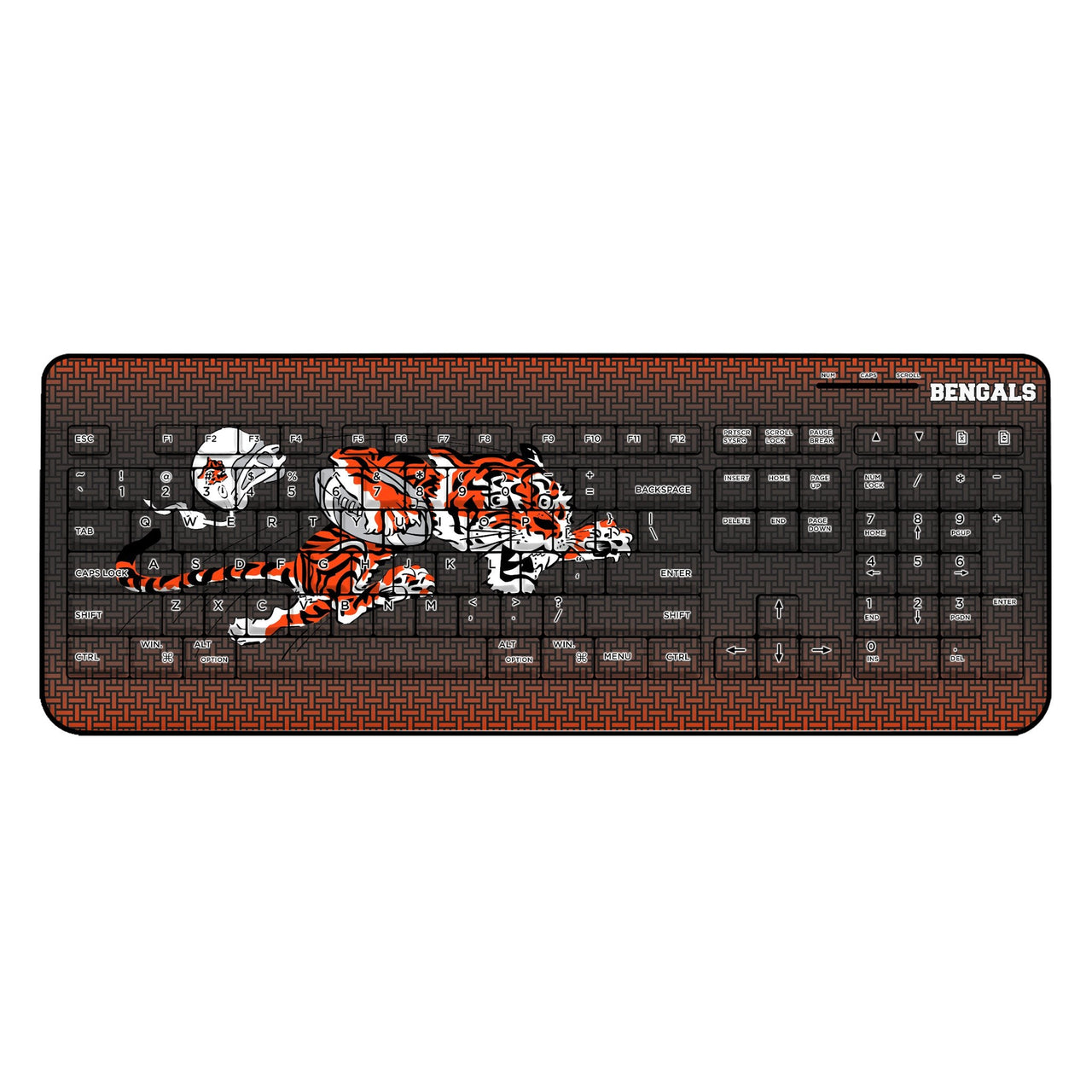 Cincinnati Bengals Historic Collection Linen Wireless USB Keyboard-0