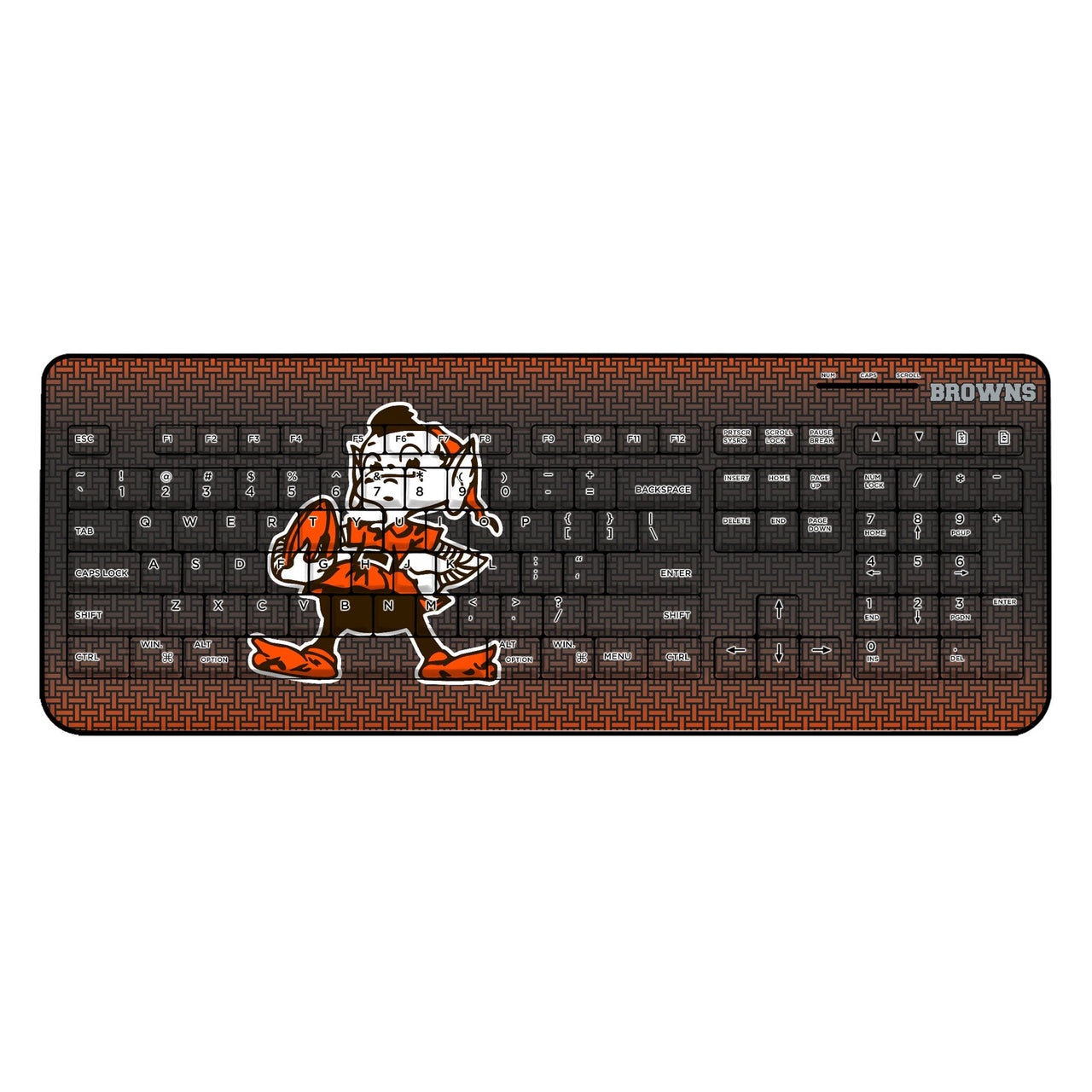 Cleveland Browns Historic Collection Linen Wireless USB Keyboard-0