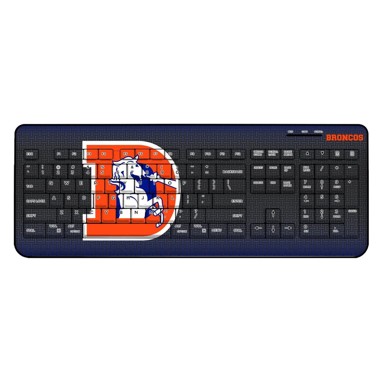 Denver Broncos 1993-1996 Historic Collection Linen Wireless USB Keyboard-0