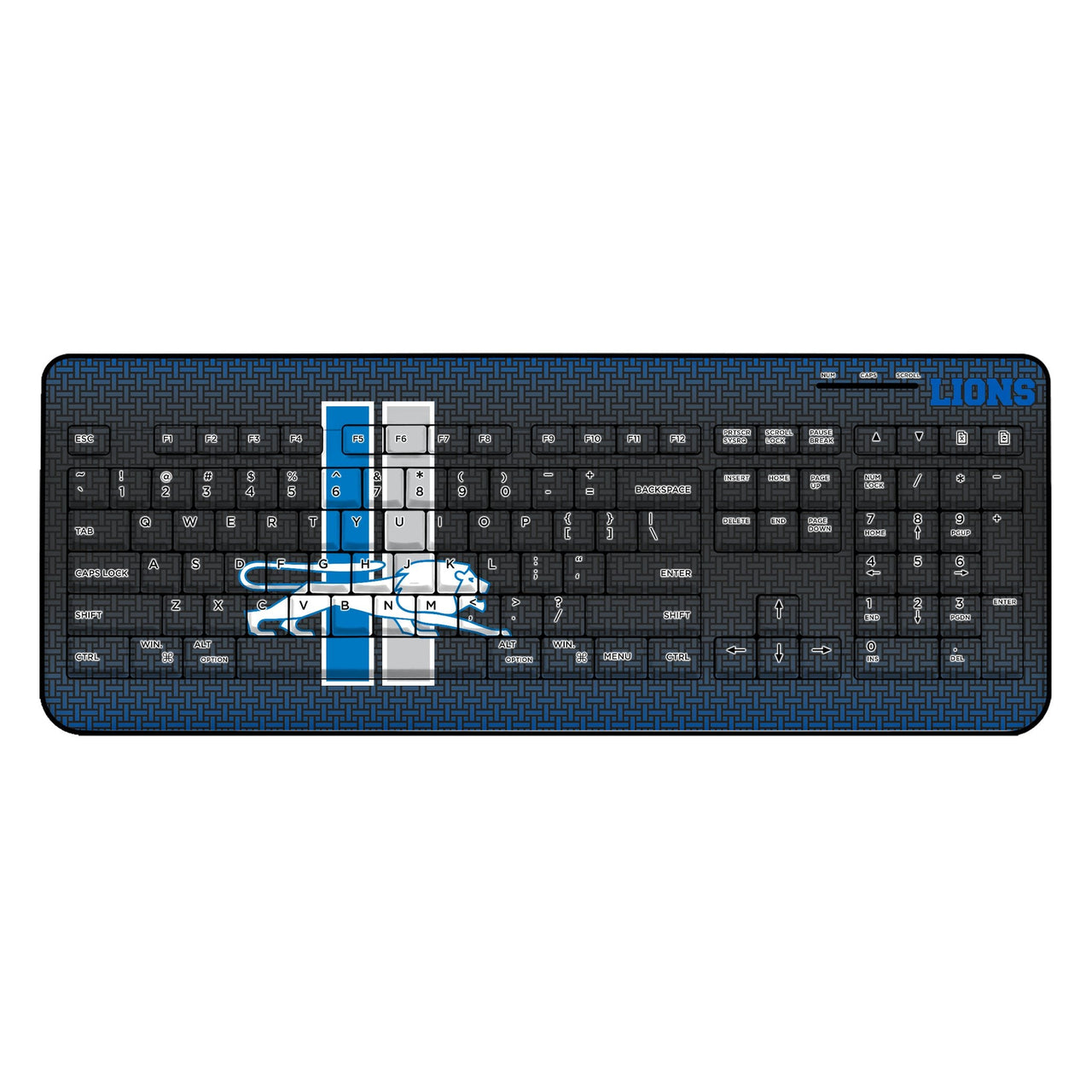 Detroit Lions Retro Linen Wireless USB Keyboard-0