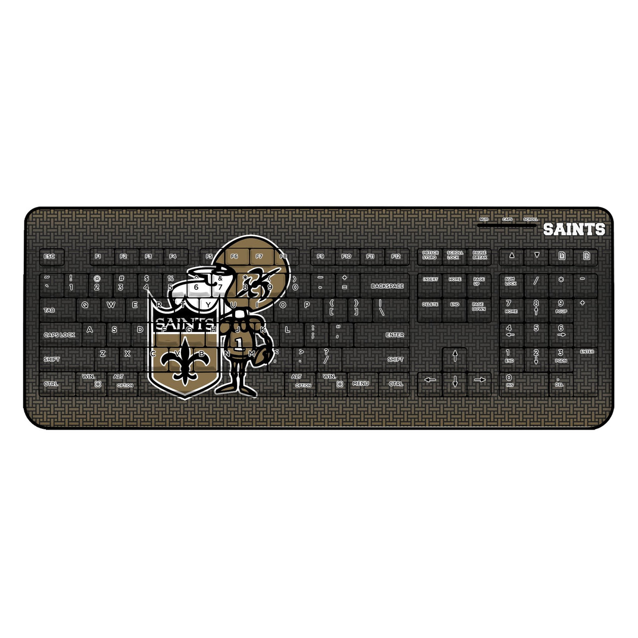 New Orleans Saints Historic Collection Linen Wireless USB Keyboard-0