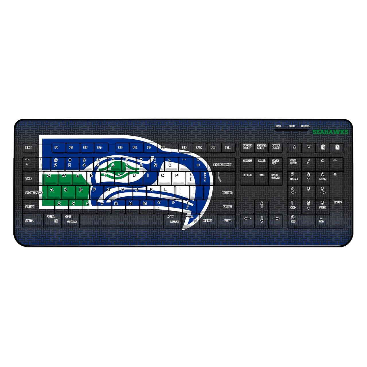 Seattle Seahawks Historic Collection Linen Wireless USB Keyboard-0