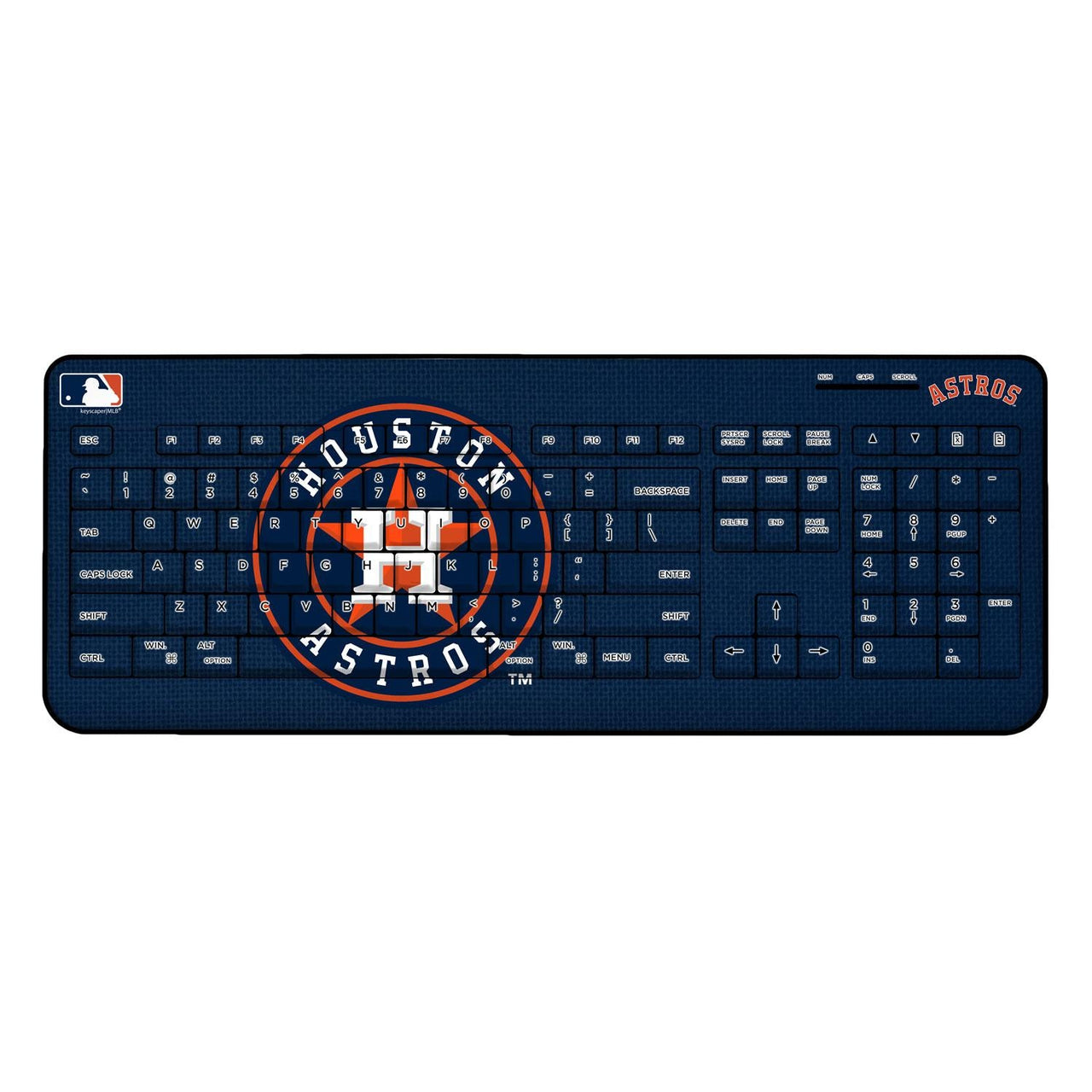 Houston Astros Solid Wireless USB Keyboard-0