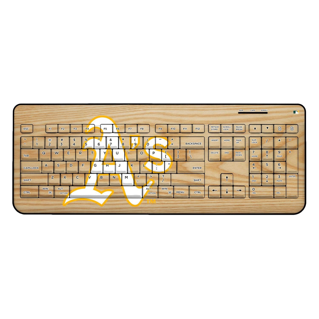 Oakland Athletics Baseball Bat Wireless USB Keyboard-0