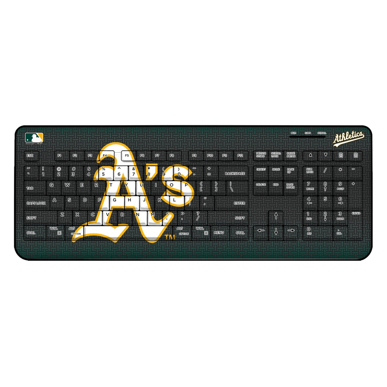 Oakland Athletics Linen Wireless USB Keyboard-0