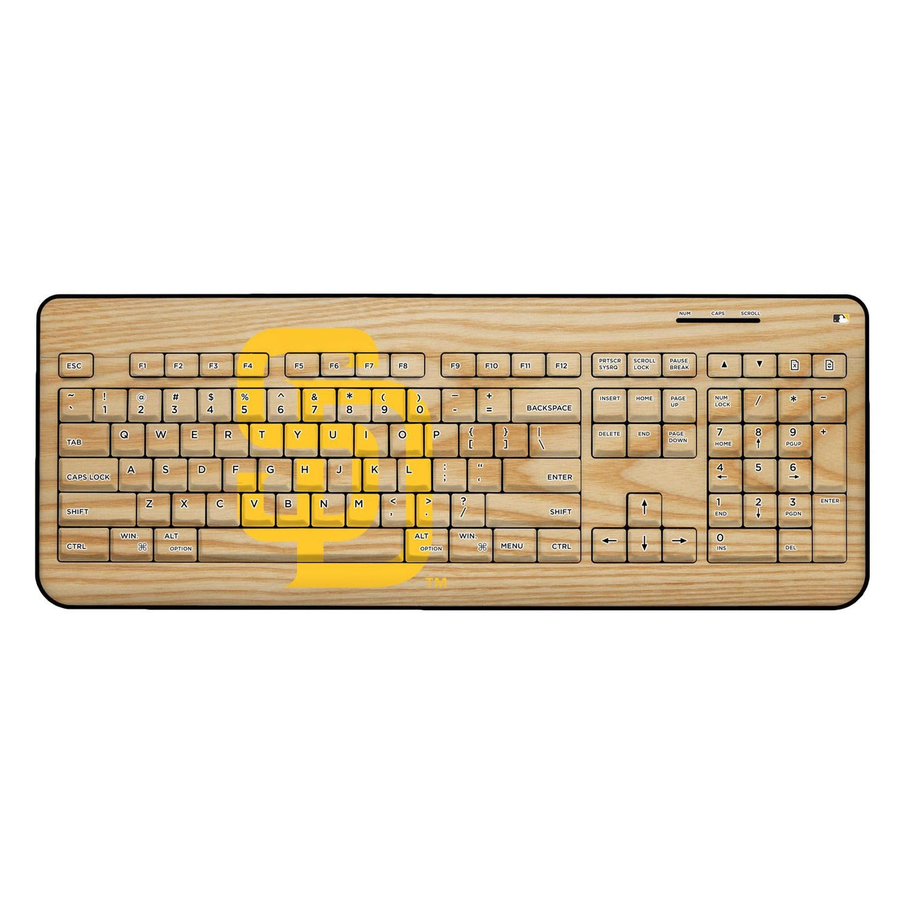 San Diego Padres Baseball Bat Wireless USB Keyboard-0