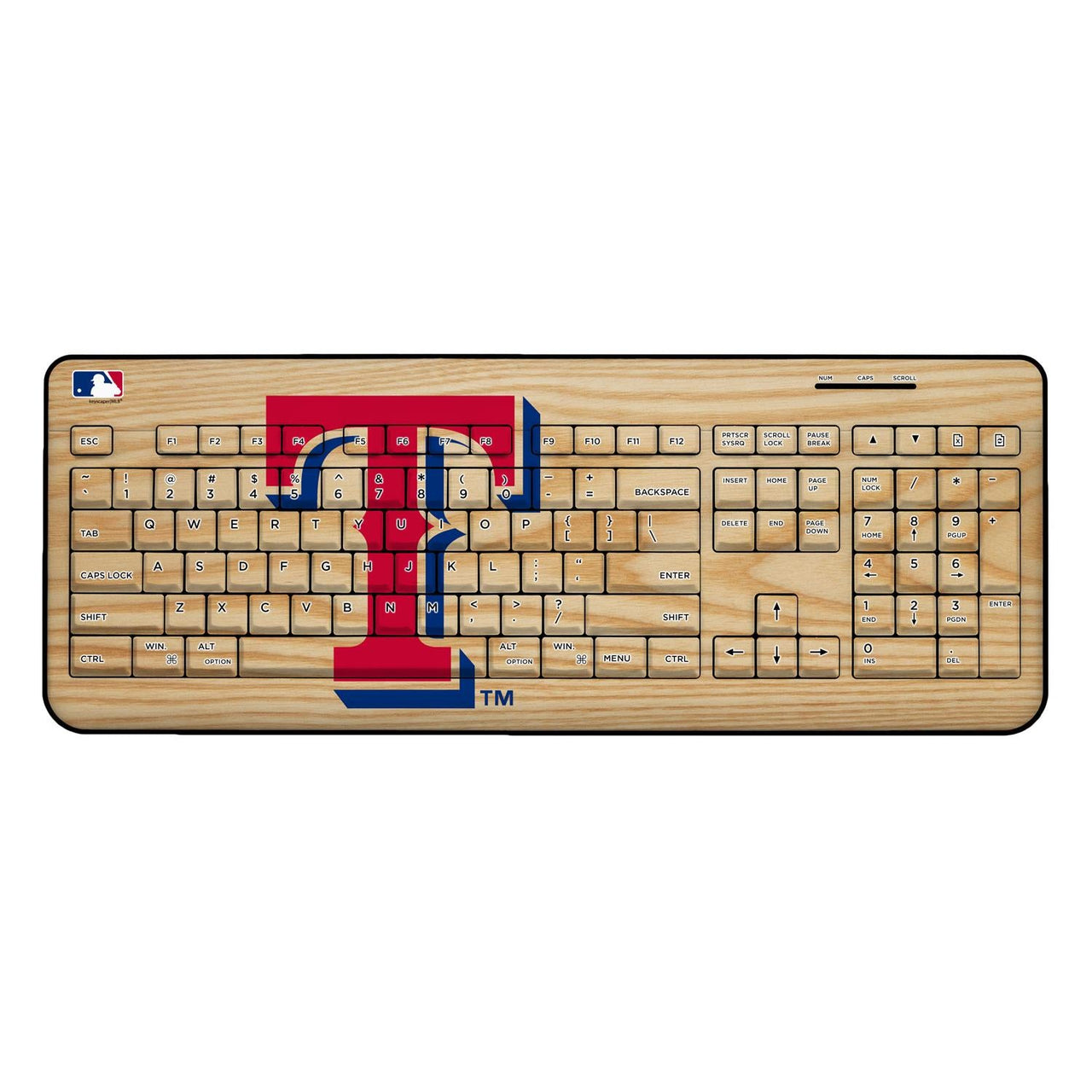 Texas Rangers Baseball Bat Wireless USB Keyboard-0