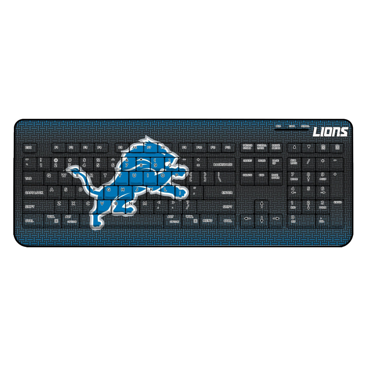 Detroit Lions Linen Wireless USB Keyboard-0