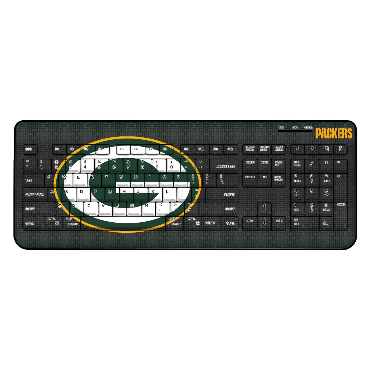 Green Bay Packers Linen Wireless USB Keyboard-0