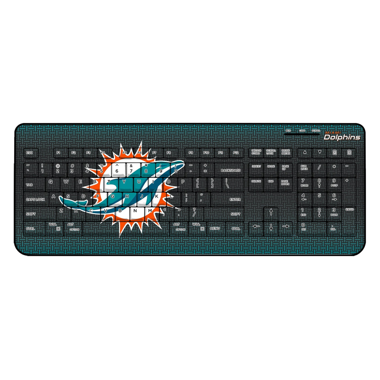 Miami Dolphins Linen Wireless USB Keyboard-0