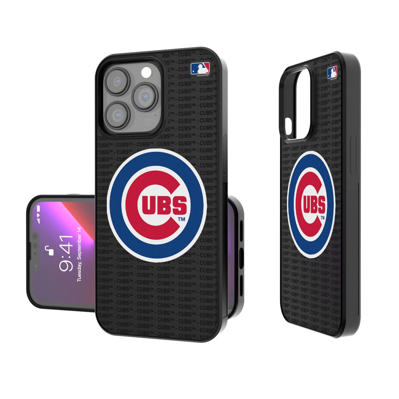 Chicago Cubs Blackletter Bump Case-0