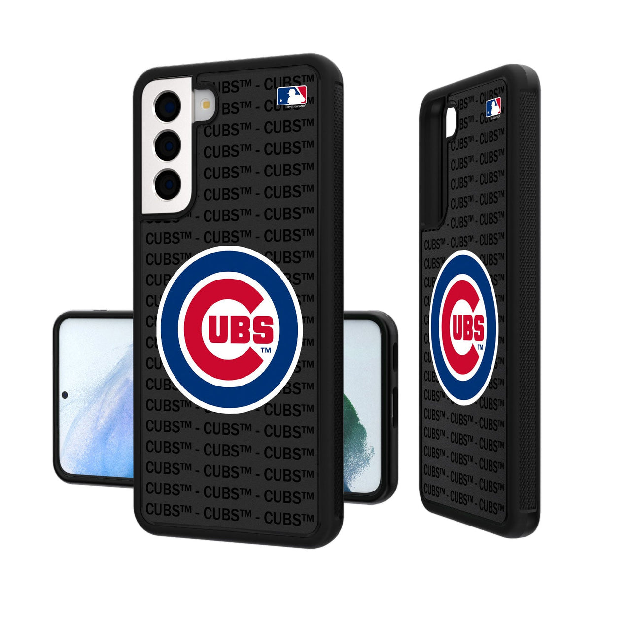 Chicago Cubs Blackletter Bump Case-1