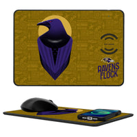 Thumbnail for Baltimore Ravens 2024 Illustrated Limited Edition 15-Watt Wireless Charger and Mouse Pad-0