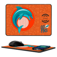 Thumbnail for Miami Dolphins 2024 Illustrated Limited Edition 15-Watt Wireless Charger and Mouse Pad-0