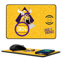 Thumbnail for Minnesota Vikings 2024 Illustrated Limited Edition 15-Watt Wireless Charger and Mouse Pad-0