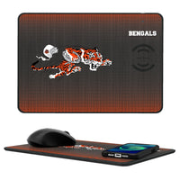 Thumbnail for Cincinnati Bengals Historic Collection Linen 15-Watt Wireless Charger and Mouse Pad-0