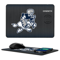 Thumbnail for Dallas Cowboys 1966-1969 Historic Collection Linen 15-Watt Wireless Charger and Mouse Pad-0