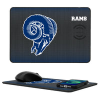 Thumbnail for Los Angeles Rams Historic Collection Linen 15-Watt Wireless Charger and Mouse Pad-0