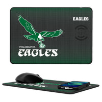 Thumbnail for Philadelphia Eagles 1973-1995 Historic Collection Linen 15-Watt Wireless Charger and Mouse Pad-0