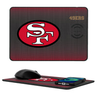 Thumbnail for San Francisco 49ers Historic Collection Linen 15-Watt Wireless Charger and Mouse Pad-0