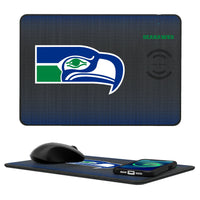 Thumbnail for Seattle Seahawks Historic Collection Linen 15-Watt Wireless Charger and Mouse Pad-0