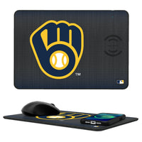 Thumbnail for Milwaukee Brewers Linen 15-Watt Wireless Charger and Mouse Pad-0