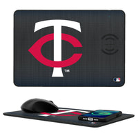 Thumbnail for Minnesota Twins Linen 15-Watt Wireless Charger and Mouse Pad-0