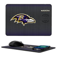 Thumbnail for Baltimore Ravens Linen 15-Watt Wireless Charger and Mouse Pad-0