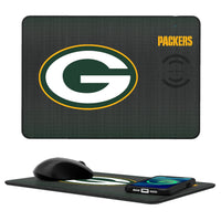 Thumbnail for Green Bay Packers Linen 15-Watt Wireless Charger and Mouse Pad-0