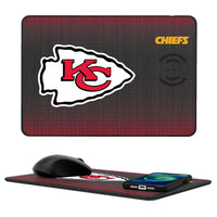 Thumbnail for Kansas City Chiefs Linen 15-Watt Wireless Charger and Mouse Pad-0