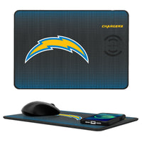 Thumbnail for Los Angeles Chargers Linen 15-Watt Wireless Charger and Mouse Pad-0