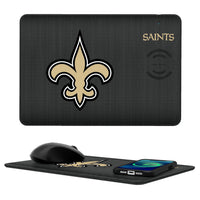 Thumbnail for New Orleans Saints Linen 15-Watt Wireless Charger and Mouse Pad-0