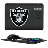 Thumbnail for Las Vegas Raiders Linen 15-Watt Wireless Charger and Mouse Pad-0