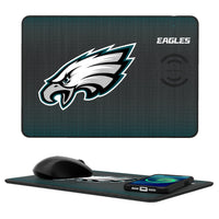 Thumbnail for Philadelphia Eagles Linen 15-Watt Wireless Charger and Mouse Pad-0