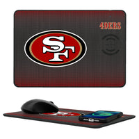 Thumbnail for San Francisco 49ers Linen 15-Watt Wireless Charger and Mouse Pad-0