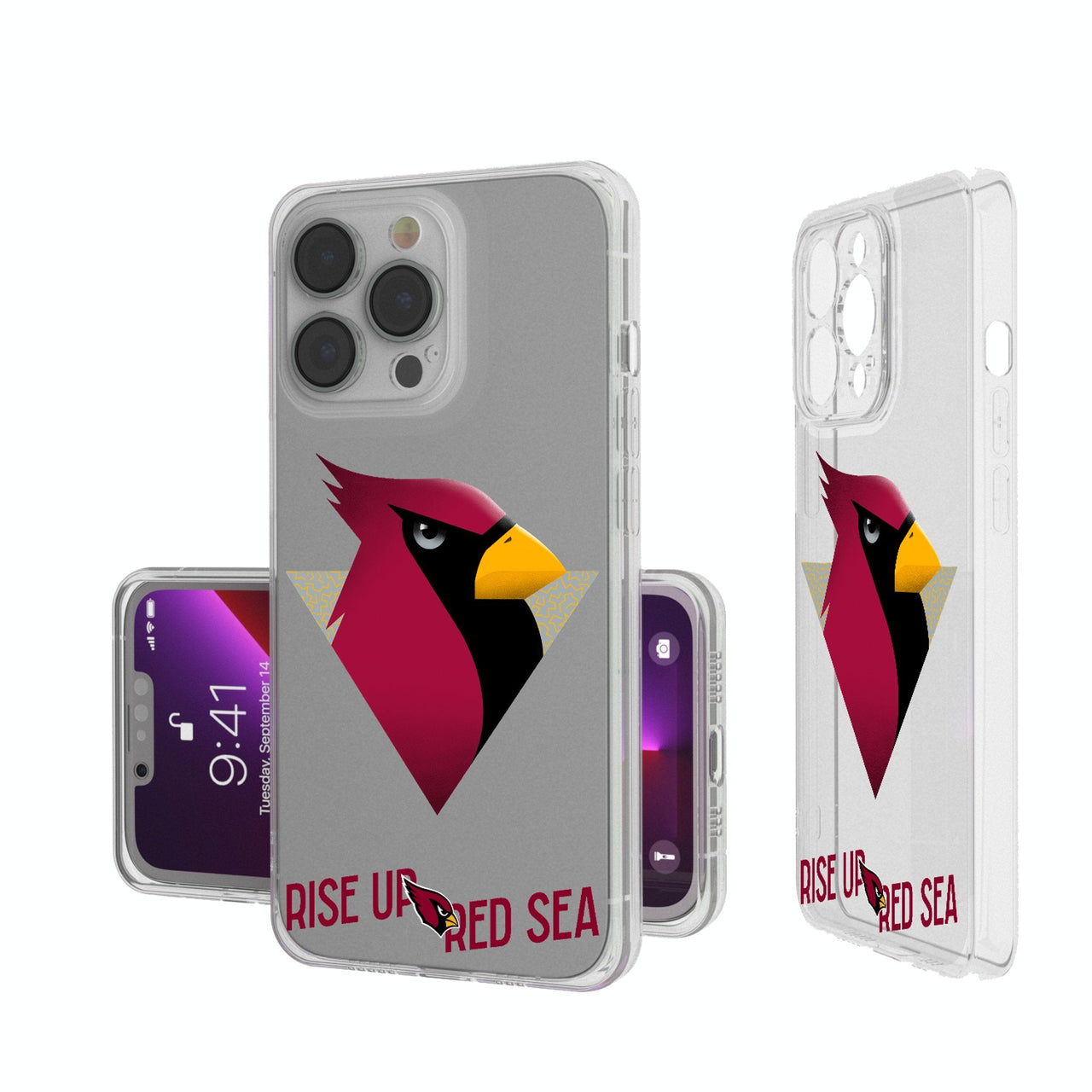 Arizona Cardinals 2024 Illustrated Limited Edition Clear Phone Case-0