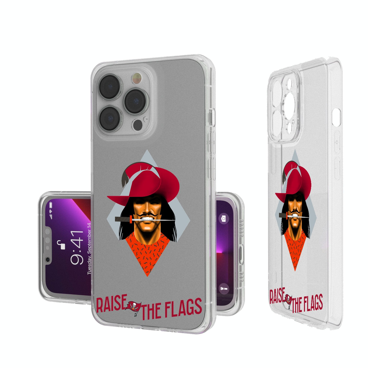 Tampa Bay Buccaneers 2024 Illustrated Limited Edition Clear Phone Case-0