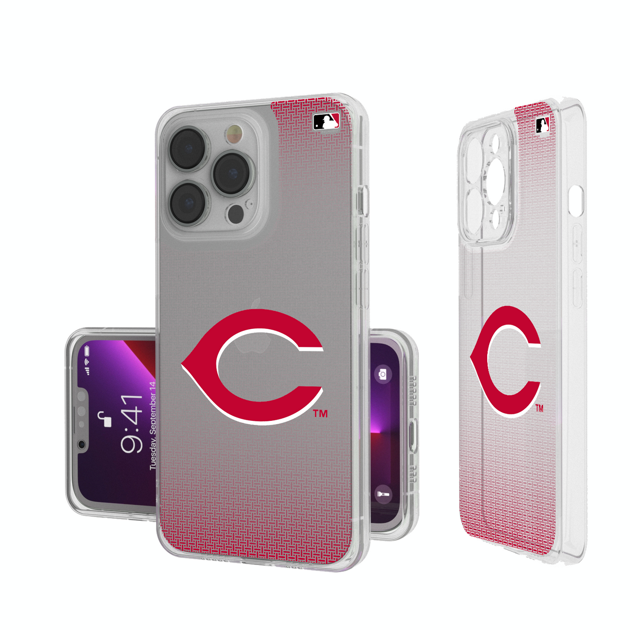 Cincinnati Reds Linen Clear Phone Case-0