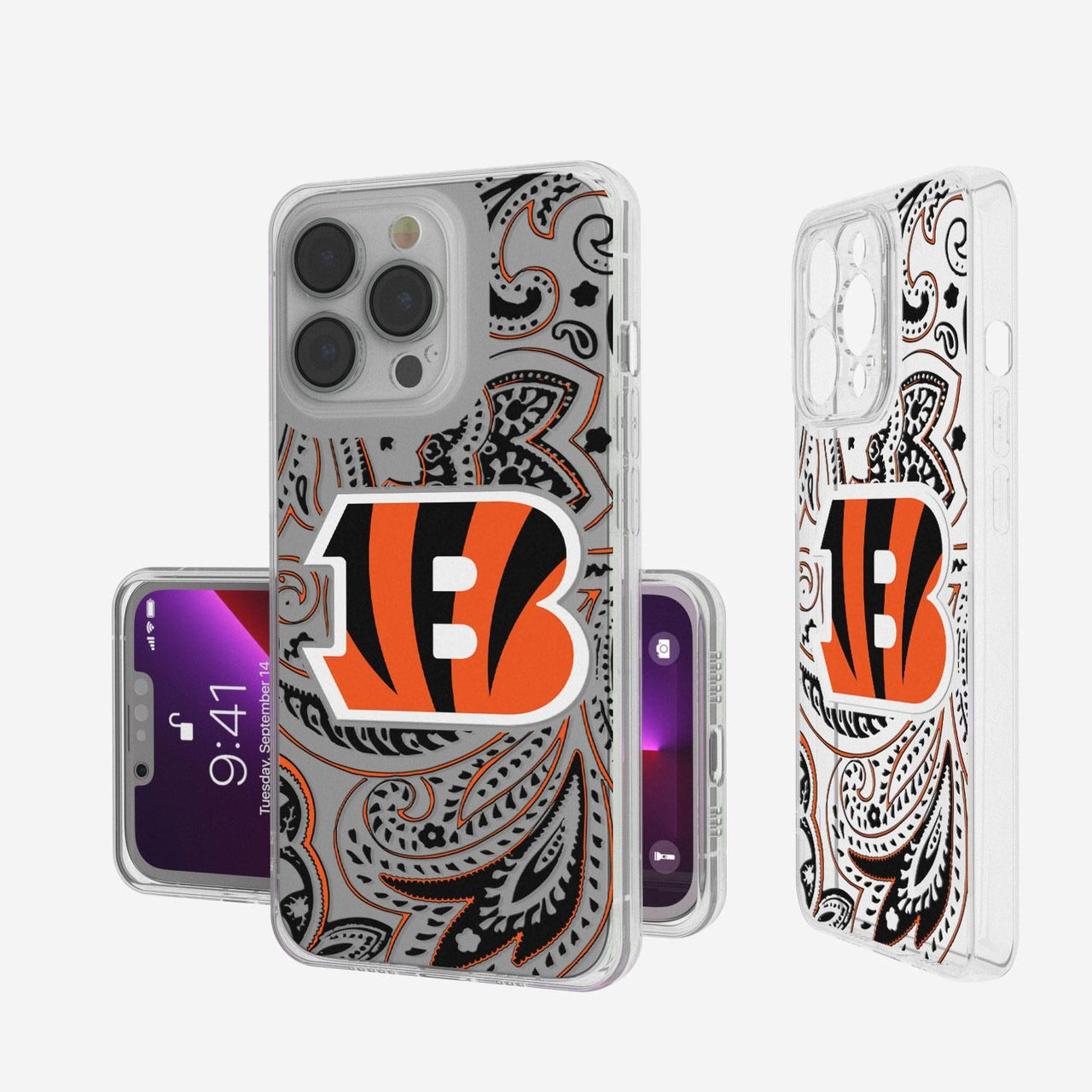 Cincinnati Bengals Paisley Clear Case-0