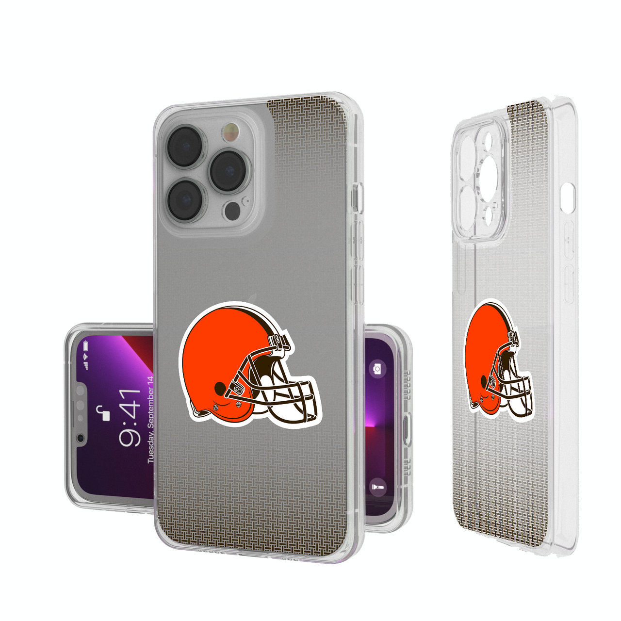 Cleveland Browns Linen Clear Phone Case-0