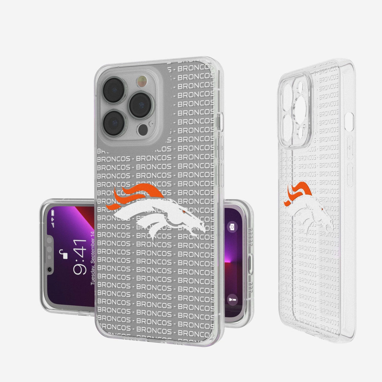 Denver Broncos Blackletter Clear Case-0