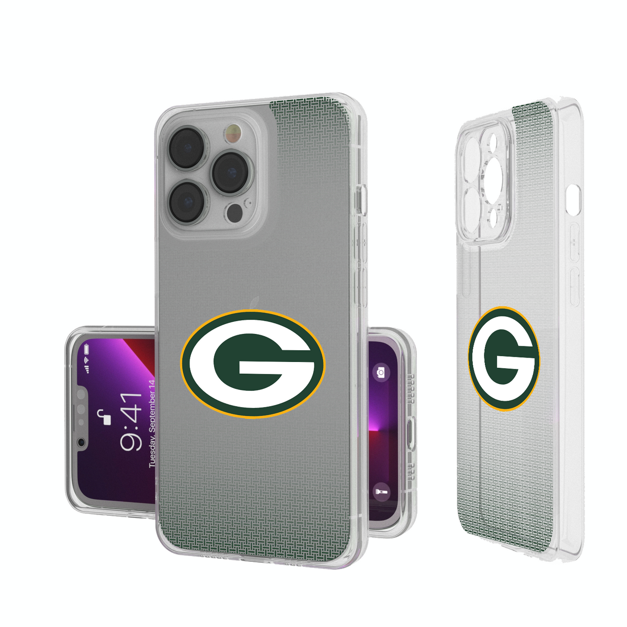 Green Bay Packers Linen Clear Phone Case-0