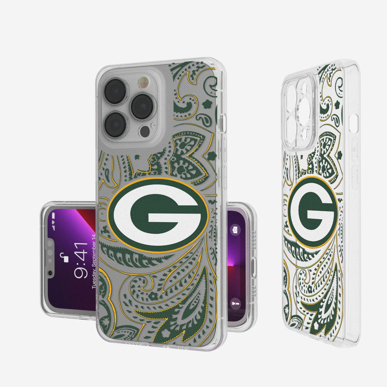 Green Bay Packers Paisley Clear Case-0