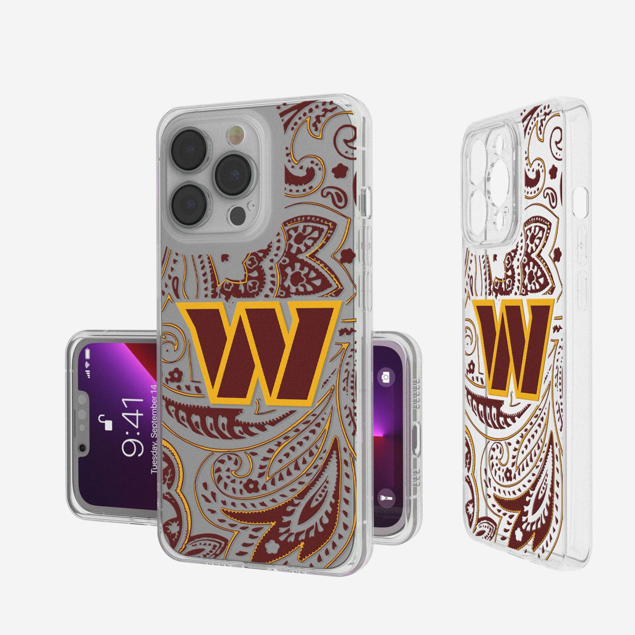 Washington Commanders Paisley Clear Case-0