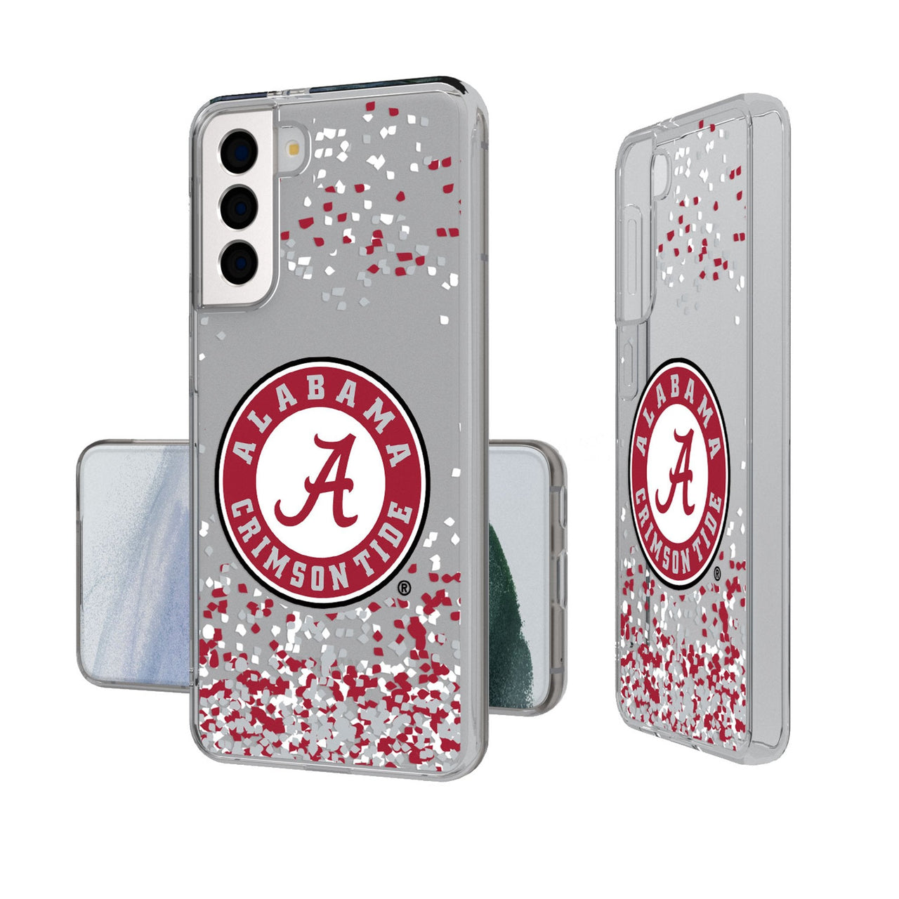 University of Alabama Crimson Tide Confetti Clear Phone Case-0